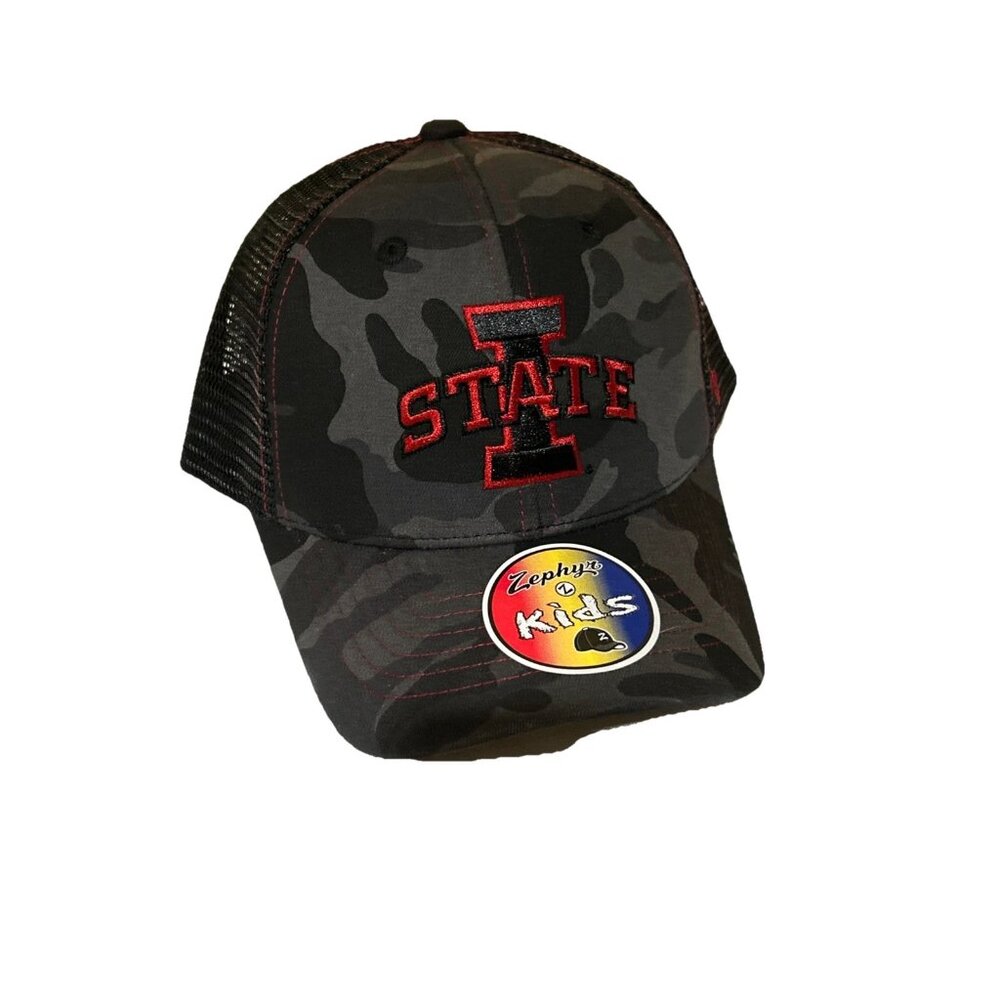 Iowa Cyclones kids snapback Black Camo hat NCAA Zephyr New
